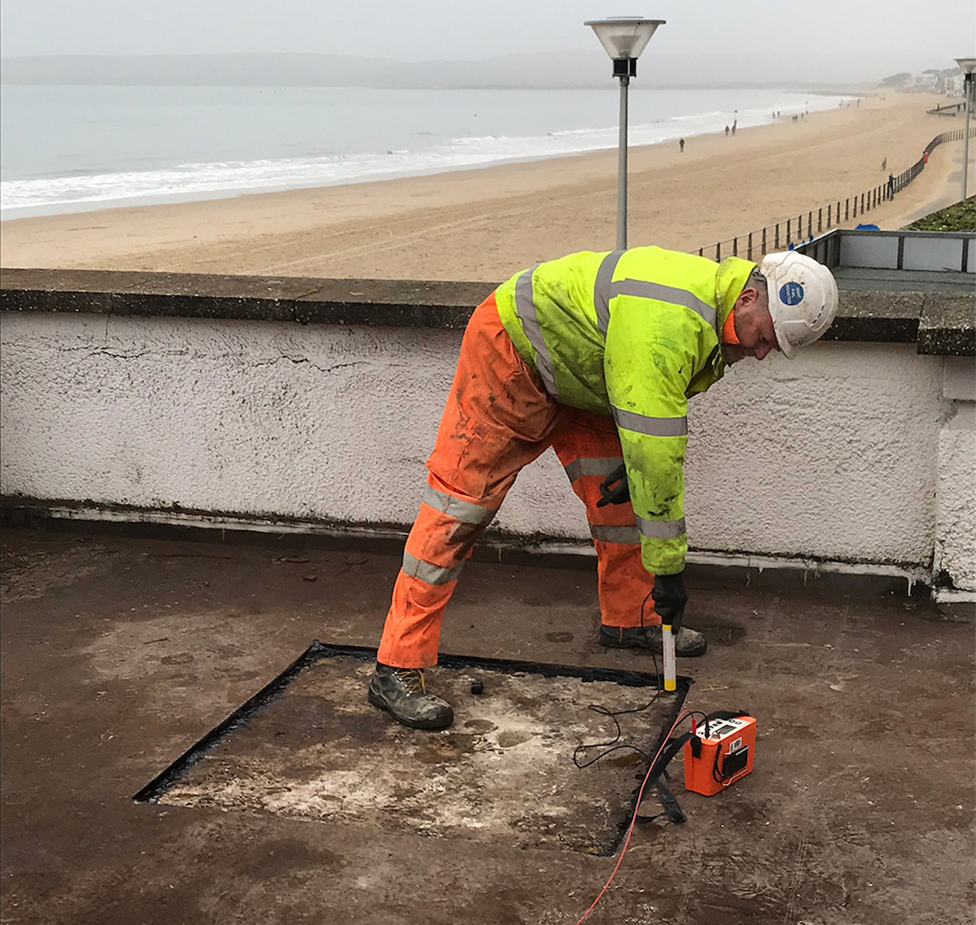 Cutting the concrete top layer