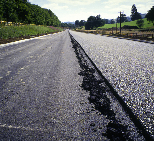 Example of a newly surfaced road