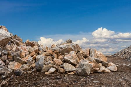 A mound of boulders