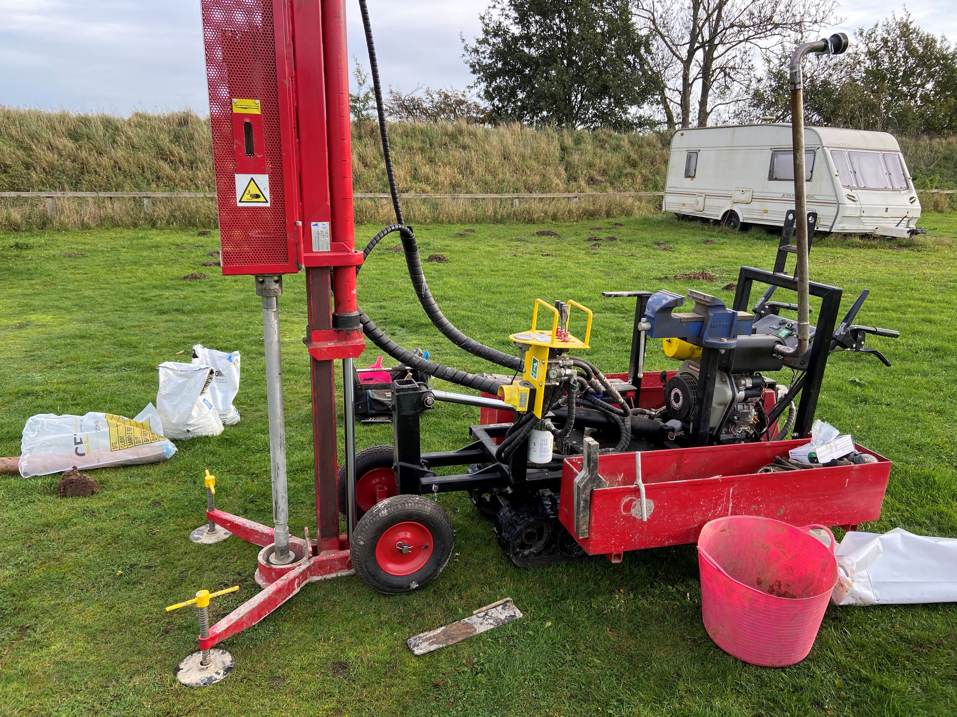 Trial pits and boreholes