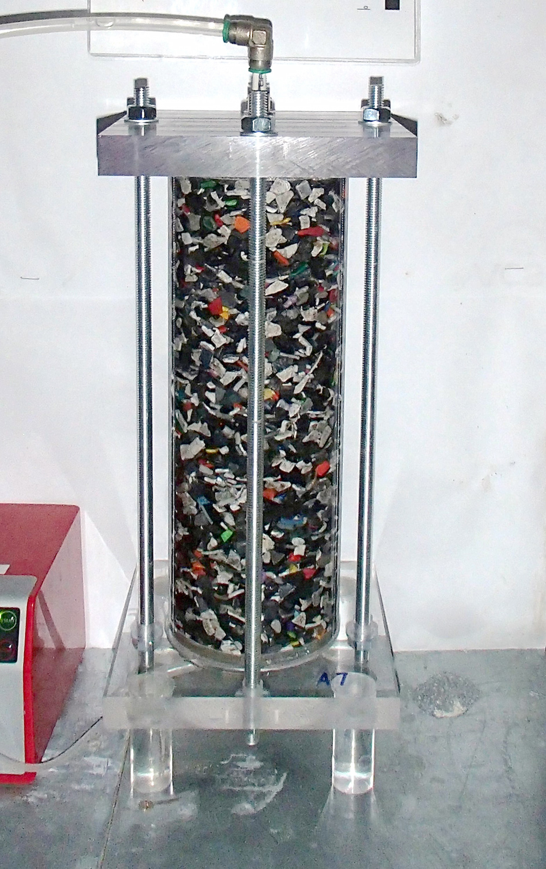 Recycled plastic column