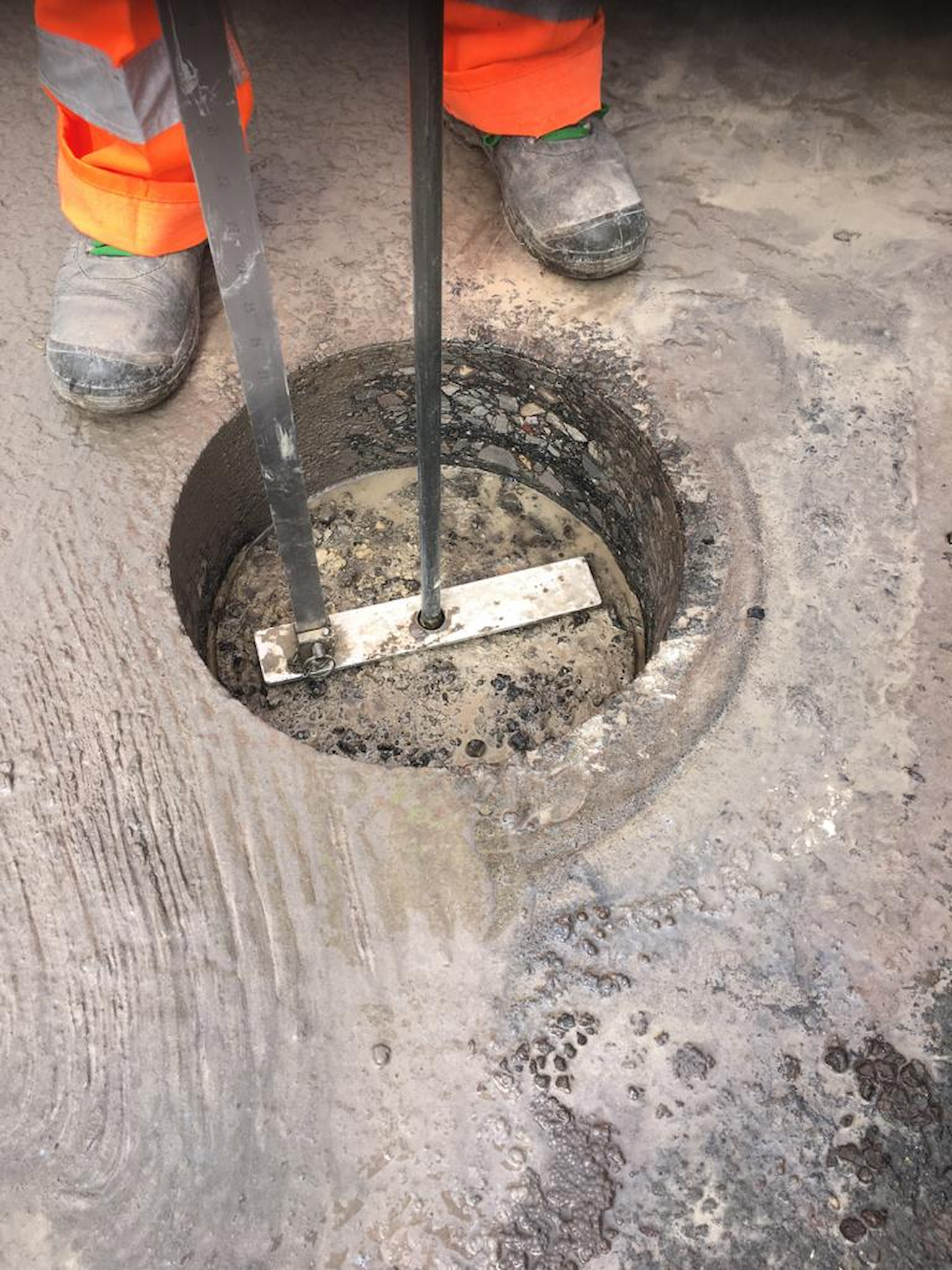 Working a new bore hole